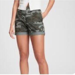 GAP 5'' Utility Khaki Camo Shorts with Washwell Size 10 NWT